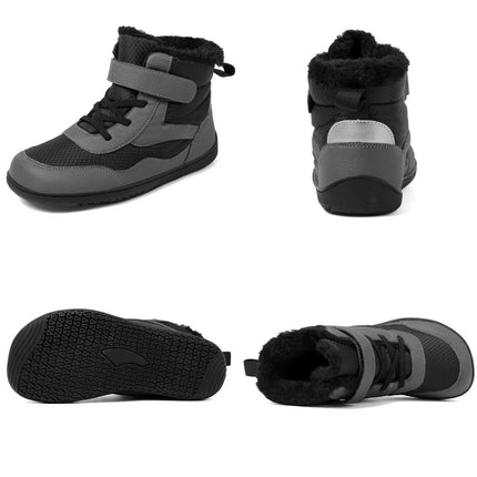 Kids Wide Toe Barefoot Snow Boots | Boys/Girls Winter Minimalist Sneakers | Girls Boys Warm Boot Toddler Little Big Kids