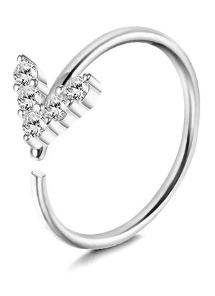 Drperfect 1Pc 20G Nose Rings Hoop for Women Men Surgical Stainless Steel Dangle Nose Ring Cartilage Earring Piercing Jewelry