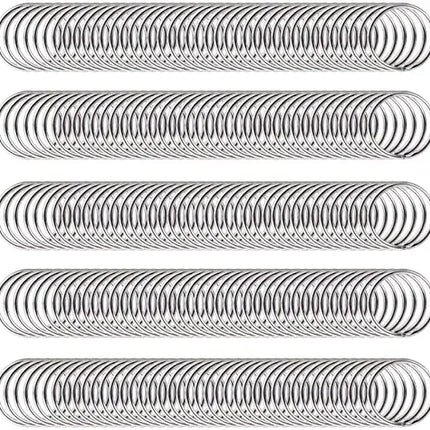 20/200pcs Stainless Steel Key Ring Key Chain 25mm Round Flat Round Split Keychain Polished Metal Blank Circle For DIY Findings