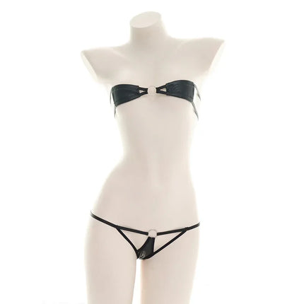 Anime Cosplay Women Bikini Sheer High Elastic Bra G-String Set Thong Swimwear Swimsuit Sleepwear Undies Swimming Beach