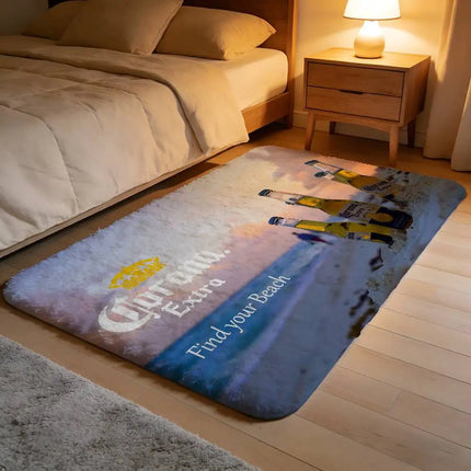 C-Corona E-Extra Beer Cloud Soft Plush Floor Mat Non-Slip, Shed-Free & Absorbent