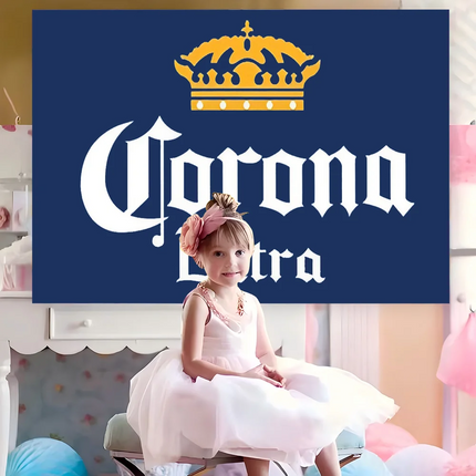 Corona Extra Beer Backdrops For Photography Kid Birthday Party Poster Flowers Balloon Decor Photocall Background