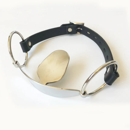 Stainless Steel Adjustable Open Mouth Gag Tongue Flail Sex Slave BDSM Bondage Restraints Fetish Sex Toys For Couples Erotic Toys