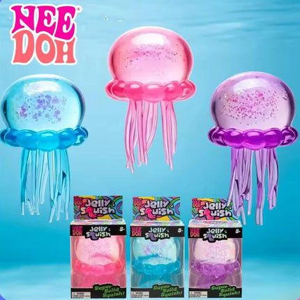 Schylling Needoh Fuzz Ball Jellyfish Squishy Blind Box Soft Stress Relief Squishies Toy Cute Relaxing Squeeze Sensory Toy ******