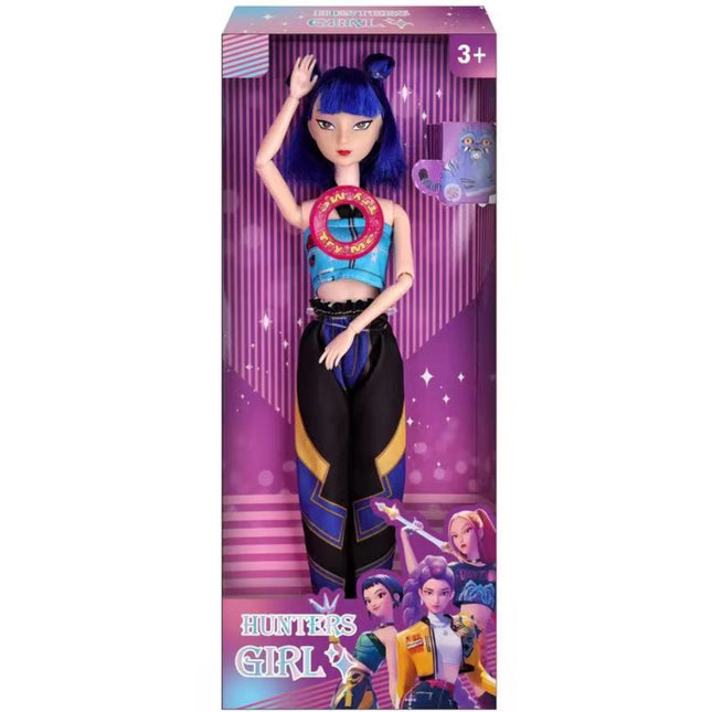 Anime Kpop Hunters Girl Doll Rumi Mira Zoey Vinyl Figure 11 Inch Posable Toy with Theme Music for Kids Girl Fans Birthday Gift