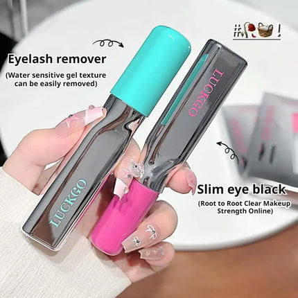 Mascara Remover Set Gentle Formula Waterproof Makeup Removal Dual Effect Eyelash Cleanser Nourishing Care Portable Travel Tools