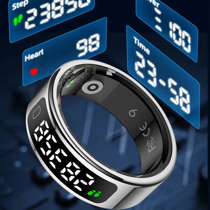 NEW R11C Smart Ring Heart Rate Blood Oxygen Sleep Monitoring Multi Sports Mode Ring With Display Screen SmartRing For Men Women