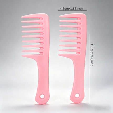 2pcs hair comb, thick wide tooth comb, heat-resistant hair comb, portable and compact design, Special for real hair wigs