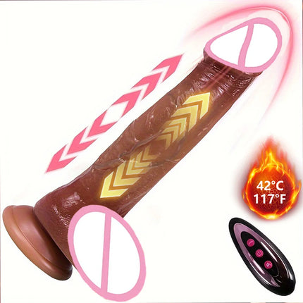 Dildo Realistic Thrusting Vibrating Dildo With Licking And Telescopic Function Ultimate G-Spot And Anal Stimulation Sex Toys 18+