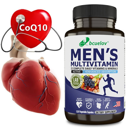 Bcuelov Men's Vitamin and Mineral Supplements - 26 Combinations To Support Overall Immune Health, Vegan