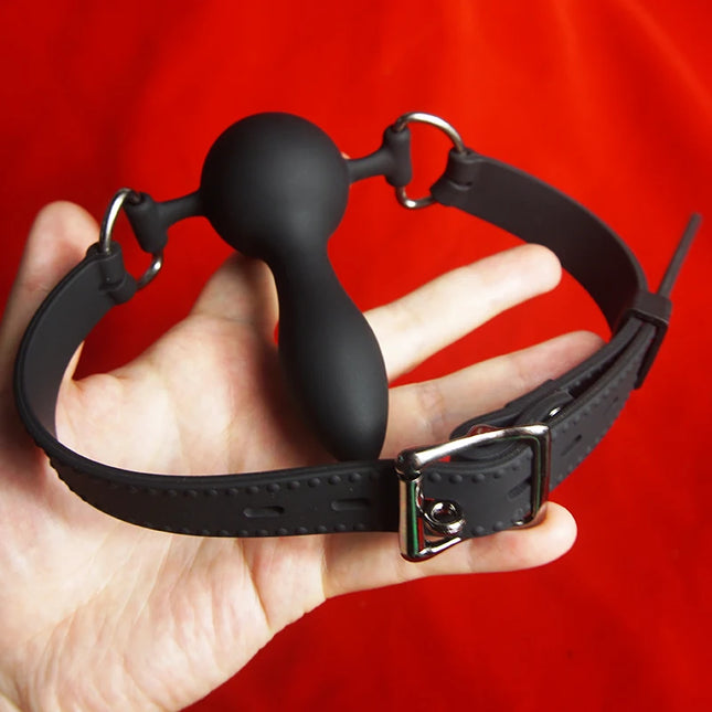 Medical Silicone Dildo Reversible Mouth Gag,BDSM Slave Penis Gags Ball Deep Throat,Bondage Restraints,Sex Toys for Couples Games