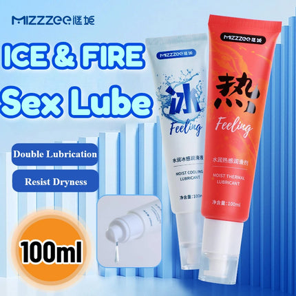 100ML Water Base Sex Lube for Adult Sex Toy Vaginal Stimulation Lubricant Hydrating Ice/Fire Feel Lubricating Fluid Anal Sex 18+