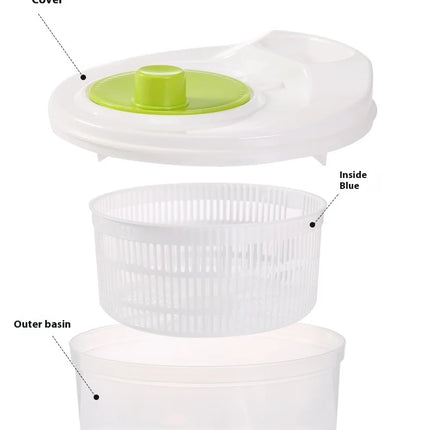 Multifunctional Household Manual Vegetable Dehydrator - Salad Spinner with Fruit, Lettuce Drain Basket | Home Kitchen Gadgets