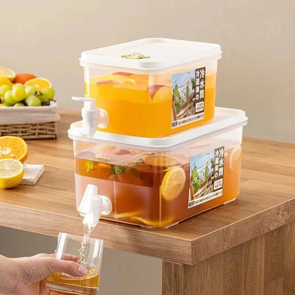 3.5/5L Beverage Dispenser Large Capacity with Spigot in Refrigerator Iced Dispenser Summer Drinkware for Daily Party Cold Kettle