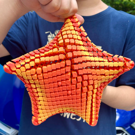 3D Printed Starfish Statue, Fidget Action Figures for Home Office Desk Decor, Action Figures, 26Cm/10.24In, 16Cm/6.3In