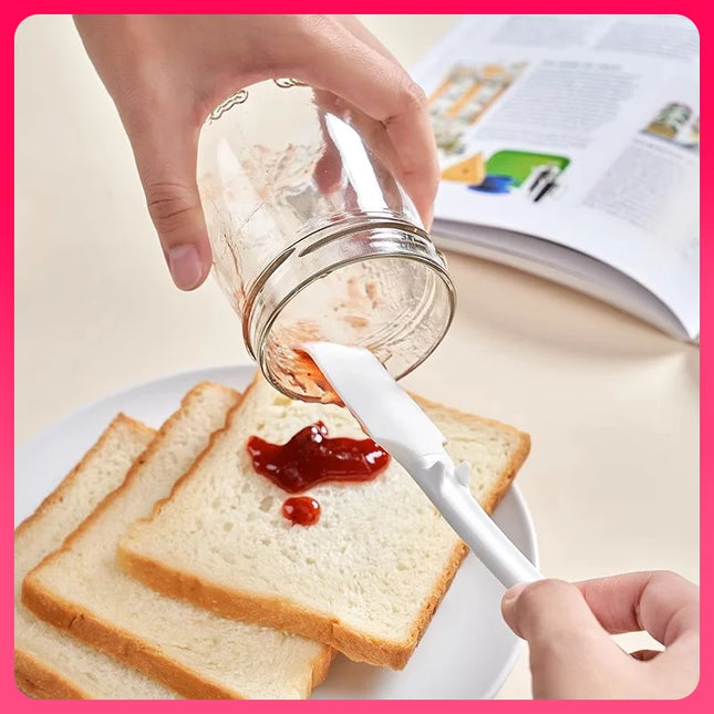 Household Two-in-one Baking Spatula Hightemperature Resistant Silicone Spatula Cream Jam Butter Spatula Kitchen Stirring Spatula
