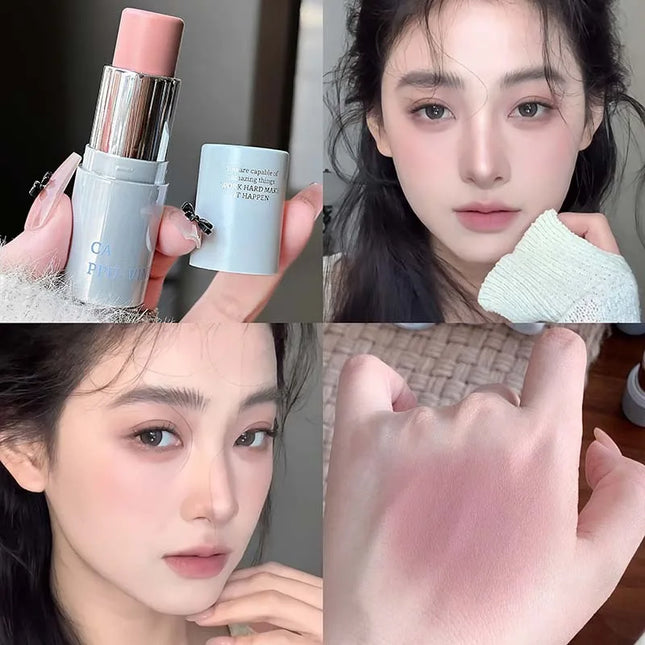 Smooth Blush Stick Expansive Color Natural Long Lasting Matte Makeup Monochrome Creamy Rouge Face Lip Makeup Stick