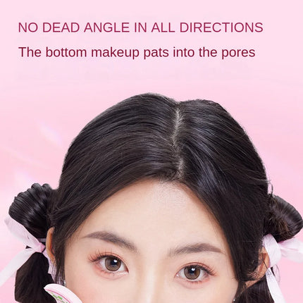 GECOMO Adorable Curved-Head Powder Puff Set — Ultra-Soft, Skin-Friendly, Non-Powder-Caking, Expands When Wet,