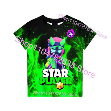 Kids Star Player Game 3D Print T-shirts Tees Summer T Shirt Boys Girls Clothing Cute Shirts Children Cute Child Tops