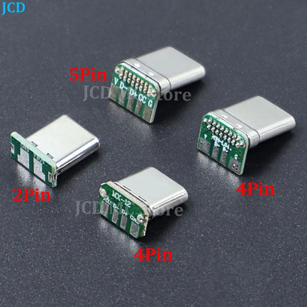 2/5/10PCS USB 3.1 Type C Vertical Patch Board 16pin 2/4/5 Welding Wire Data Band PCB USB Board Male Head 16P Usb C OTG Connector