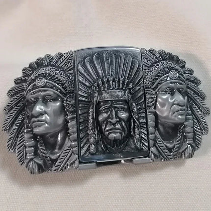 Creative Men's Belt Lighter Metal Belt Buckle Small Tool Cigarette Accessories Personalized Fashion Smoking Gift