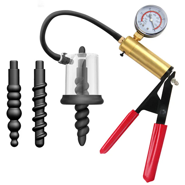 Manual Vacuum Anal Pump Rosebud Pump Sex Toys for Men Women Anal Pump Anus Dilator Prostate Stimulator Butt Plug Anal Plug Set
