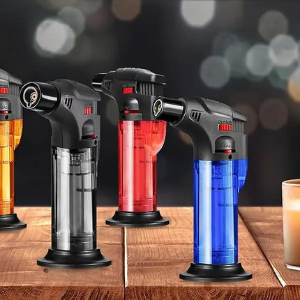 Butane Refillable Jet Flame Torch Lighter Windproof Torch for Candle Fireplace Camping Grill BBQ Lighters