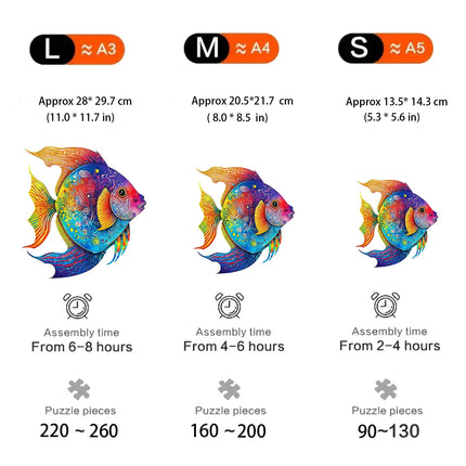 Top Quality 3D Jigsaw Wooden Puzzles Fish Bird Animal Shape Card Adults Kid Toys Gifts Family Puzzle Game Home Decoration ﻿