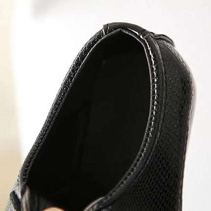 Iawesome Boys Leather Shoes Kids Flats Lace-up Children's Wedding Shoes For Toddlers Boy Big Boys Fashion For Performance