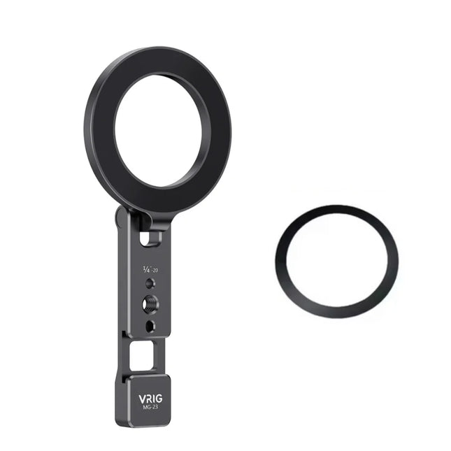 VRIG Magnetic Phone Holder Tripod Mount MagSafe Phone Stand W 1/4 Cold Shoe for iPhone 16 15 14 Samsung Phone Camera Accessories