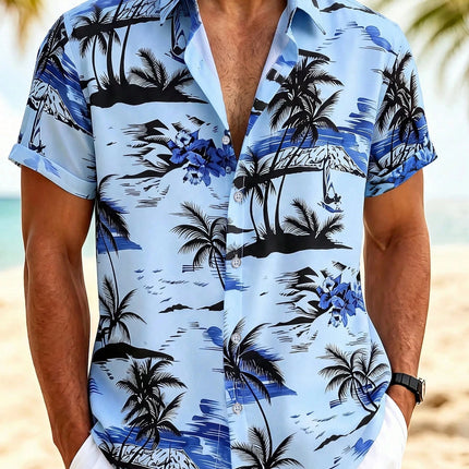 2026 Fashionable Hawaiian Shirt Unisex Funny and Personalized 3D-Printed Button-Down Shirt Beach Short-Sleeve Collared Shirt