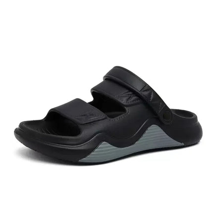 Men's Summer Outdoor Sandals Anti-Slip Beach Thick Bottom Color Block Soft Comfortable Sports Slippers PVC Material Leisure Styl