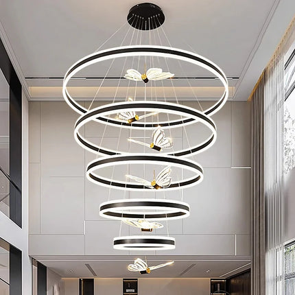 Modern Home Decor Ring LED Lights Pendant Light Lamps for Living Room Chandeliers for Dining Room Hanging Light Indoor Lighting