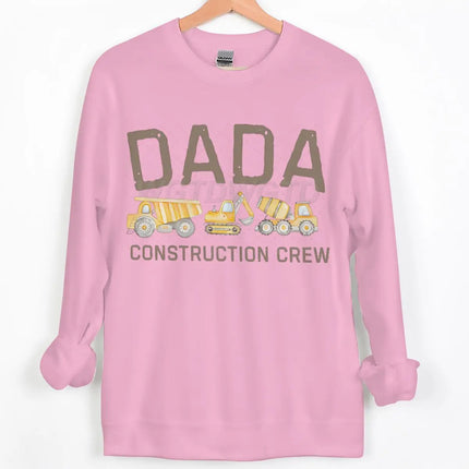 Dad/Mom Construction Crew Graphic Sweatshirts Women Men Fashion Casual Pullover Papa Mama Cartoon Excavator Y2K Sudadera