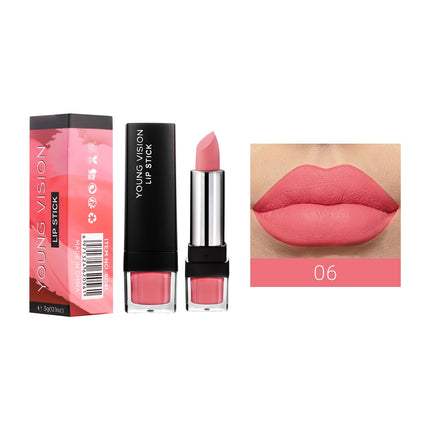 YOUNG VISION Matte Mist 12 Color Lipstick Velvet Non stick Cup Moisturizing Lipstick