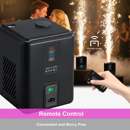 Mini 350W Cold Spark Machine DJ Effects Remote Stage Equipment Party Fountain Spark Machine DMX Control Disco Wedding Event
