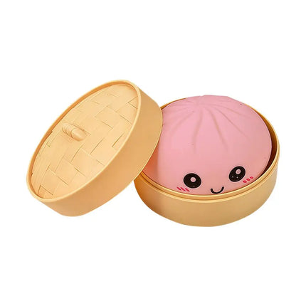 Glitter Dumpling Squishes Stress Balls 2026 Viral Fidget Toy Colorful Simulation Steamed Bun Decompression Toy for Anxiety