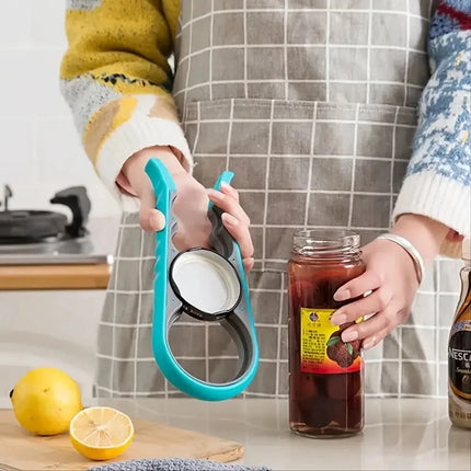 1 Pc Multifunction 4 In 1 Jar Opener, Jar Clamp, Lid Opener, Can Opener, Bottle Opener For Arthritic Hands And Weak Hands, Suita