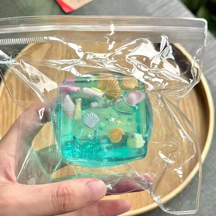 Adults Squishy Ocean Blocks Stress Balls Autism Sensory Toys Stress Anxiety Relief Fidget Toys Maltose Water Ball Gifts Bulk