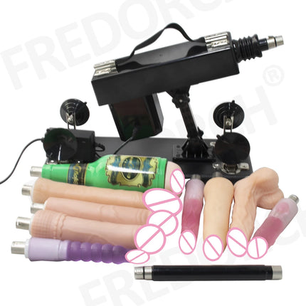 FREDORCH Sex Machine for Woman Adjustable Masturbating Pumping with 3XLR Accessories Sex Gun Love Machine for Men Adult Toys