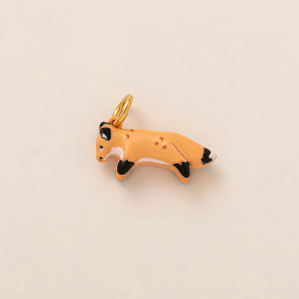 Simple style cute small animal series pendant fox stainless steel accessories gold plated