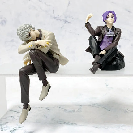 Blue Lock Anime Reo Mikage Seishiro Nagi Sitting Pose Noodle Stopper Figure Model Trendy Toy Decoration Collectible for Fans
