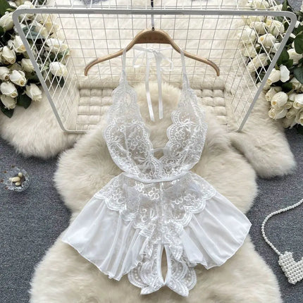Hot Erotic Sexy Lingerie Sexy Costume Wedding Erotic Underwear Open Crotch Bra Lace Women Babydoll Dress Dirty Women Sex Clothes