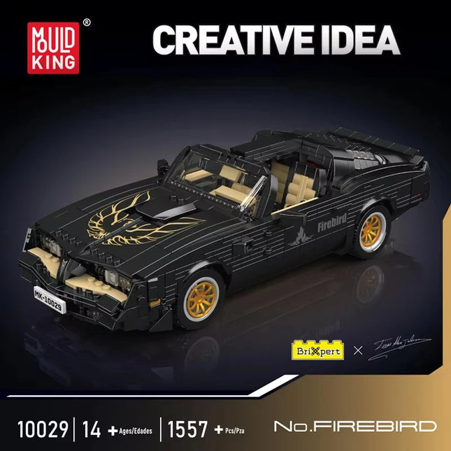 1557Pcs Technical Car Toys The Black Firebird Sport Racing Car Building Block Assembly Car Model Kids Christmas Gift Boys