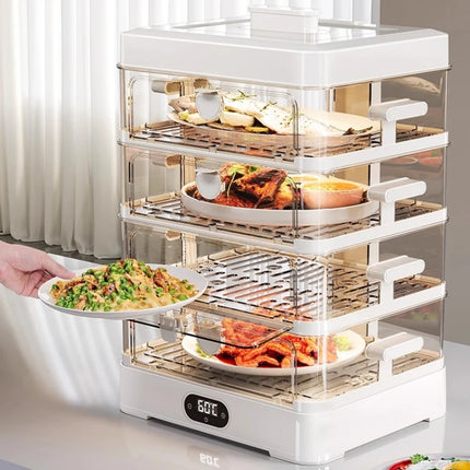 Intelligent thermal insulation food cover table leftover food dust cover five layer household winter electric heating food box