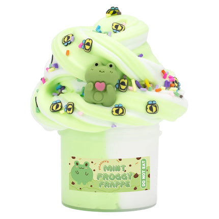 1.76oz Frog Whale Theme Charms DIY Butter Slime Kit - Bicolor Fluffy Super Stretchy Slime Putty for Kids, Ideal Christmas Gift