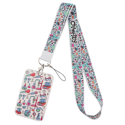 New Sakura Cherry Blossoms Flower lanyard card ID Badge Holder Keychain Pass Gym Mobile Kids Key Holder Key Rings Gift