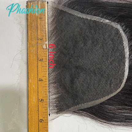 Phashion HD 6X4 9x6 Lace Closure Straight Pre Plucked Swiss Closure Only Natural Black 100% Remy Human Hair On Sale