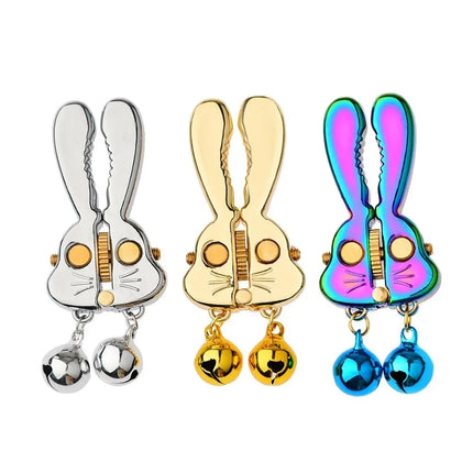 New Arrival Bunny Roller Nipple Clamps Pair, Cute Rabbit Design Nipple Clips, SM Adult Sex Toys