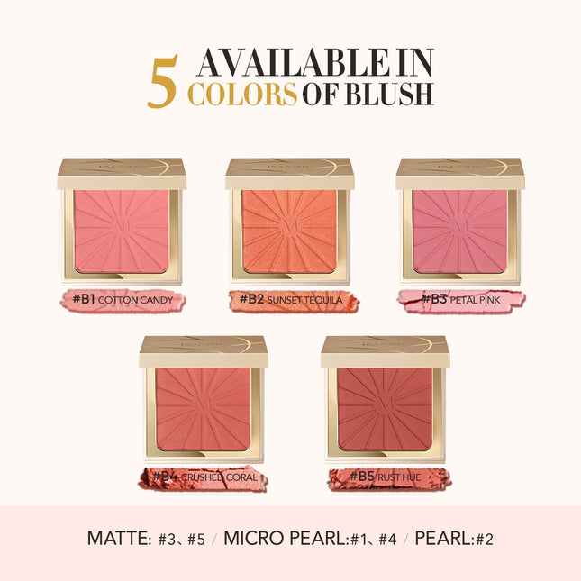 IMAGIC Brightening Highlighter&Cheek Blush Palette Professional Brighten 8-Color Repair Smooth Oil-Control Natural Pressed Makeu